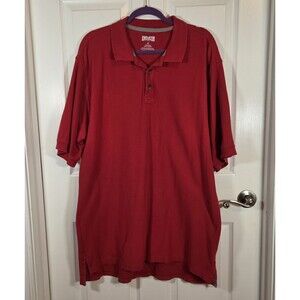 Duluth Trading Mens LARGE TALL Red SS Polo Top